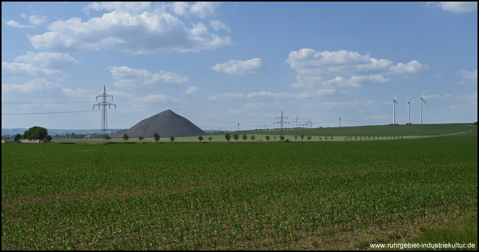 Halde Niederröblingen an der A38 im Mansfelder Land