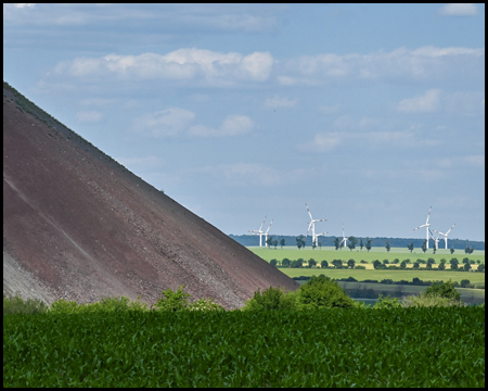 Steile Haldenböschung