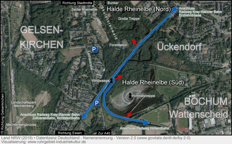 Luftbild Halde Rheinelbe in Gelsenkirchen