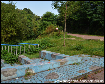 Rastplatz auf einer Brücke