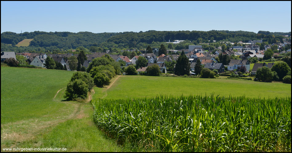 Letzte Wegetappe bergab nach Sprockhövel. In der Siedlung stoßen wir auf den Alte-Haase-Weg Süd und folgen diesem weiter.