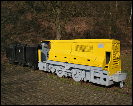 Grubenbahn hinter der ehemaligen Zeche