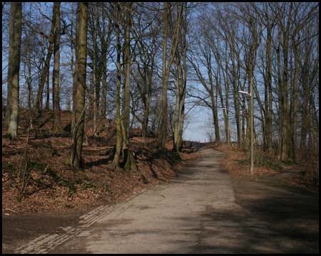 Fußweg vorbei an der Halde aus Richtung Hustadt