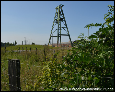 Eines der höchsten Fördergerüste im Ruhrgebiet