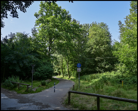 Ende des Bahntrassenradwegs auf der Veltenbahn