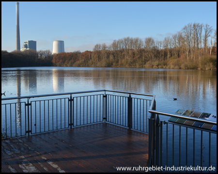 Blick von der Plattform Richtung Kraftwerk