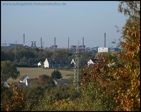 Blick Richtung Essen auf die Zeche und Kokerei Zollverein