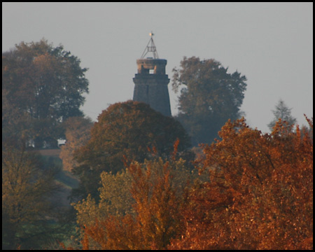 Bismarckturm Unna im Indian Summer von Ardey aus gesehen