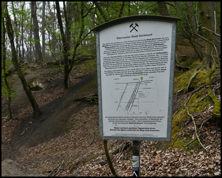 Schild zum Bergbau in der Bittermark