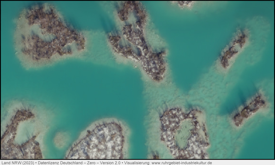 Luftbild der Blauen Lagune in Beckum