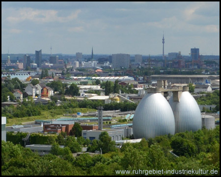 Panoramablick auf die Innenstadt von Dortmund