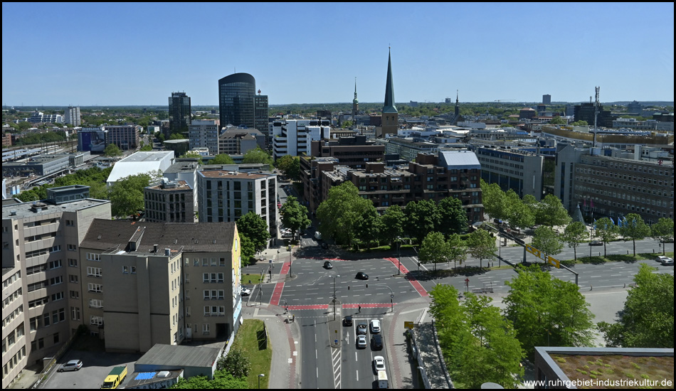 Innenstadt von Dortmund von der Plattform auf dem Dortmunder U gesehen