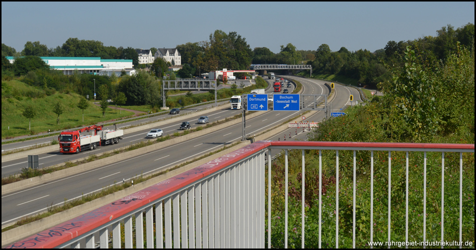 Aussichtsplattform an der A40 in Bochum