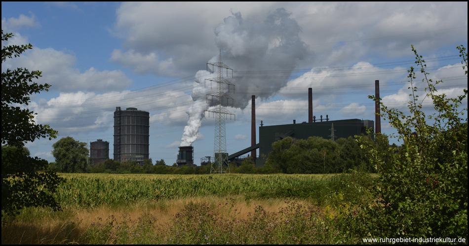 Wolkenfabrik in Aktion: Kokerei Prosper in Bottrop. Hier wird gerade Koks gelöscht, ein typischer Prozess in einer Kokerei