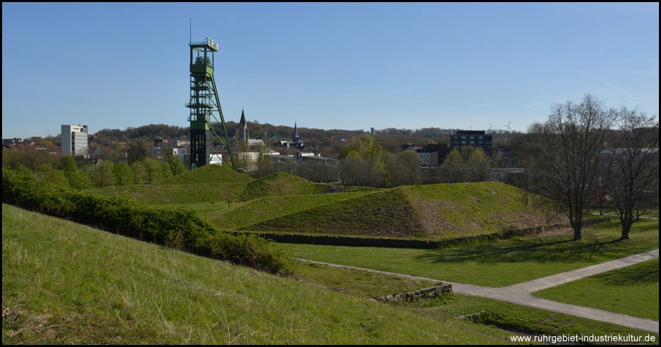 Hügellandschaft, die typisch für den Erin-Park ist und an die "Grüne Insel" – Irland – erinnert