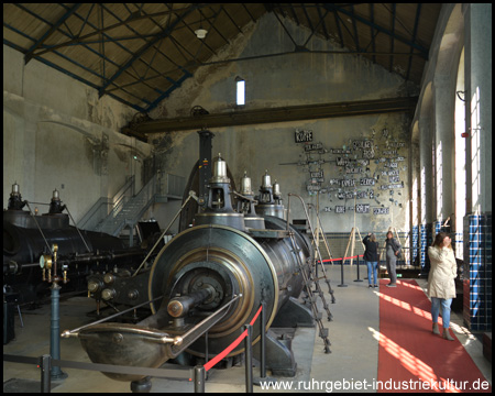 Zwillings-Dampfmaschine von 1912 im östlichen Maschinenhaus