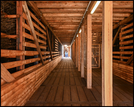 Im Innern des Gradierwerk Bad Sassendorf