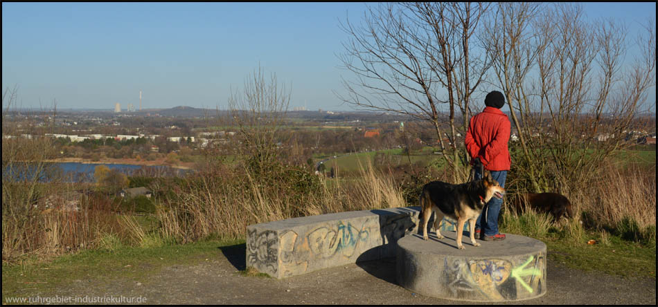 Östlicher Aussichtspunkt mit weitem Blick über die Lippeniederung zwischen Lünen, Bergkamen und Unna