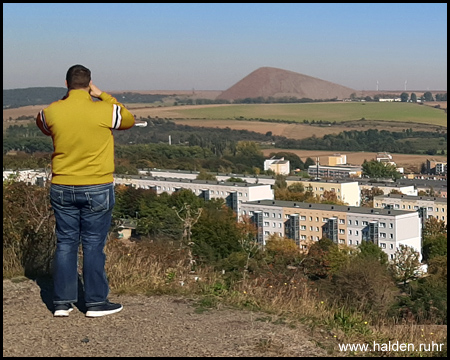 Blick von der Halde am Max-Lademann-Schacht in Eisleben