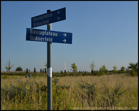 Hinweisschild im Korridorpark