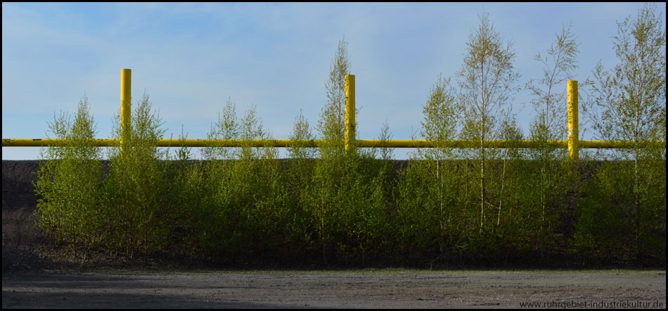 Kunst-Installation "Über(n)Ort" vom Haldengipfel aus gesehen