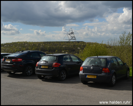 Der Parkplatz auf dem Haldengipfel