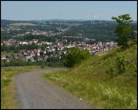 Ausblick ins hügelige Saarland