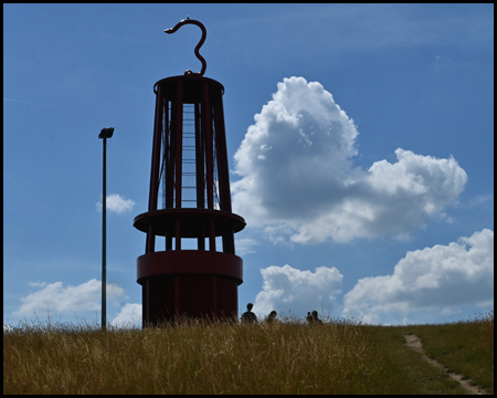 Grubenlampe im Gegenlicht