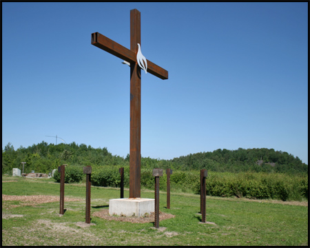 Alle Gipfel der Halde Sachsen, sichtbar vom Sachsenkreuz