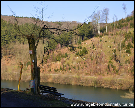 Hochgelegene Aussichtsbank