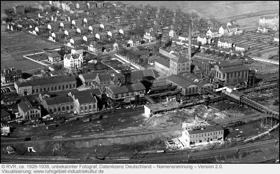 Historische Ansicht der Zeche Bonifacius in Essen