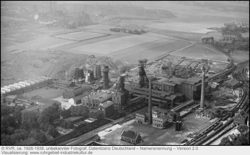 Historische Aufnahme der Zeche Centrum in Bochum