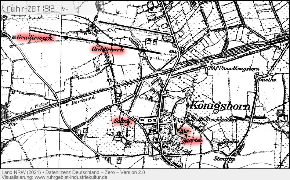 Historische Karte Saline Königsborn