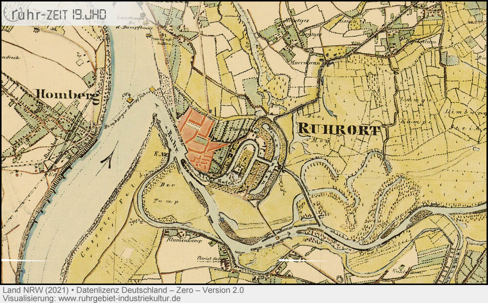 Hafen Ruhrort im 19. Jahrhundert