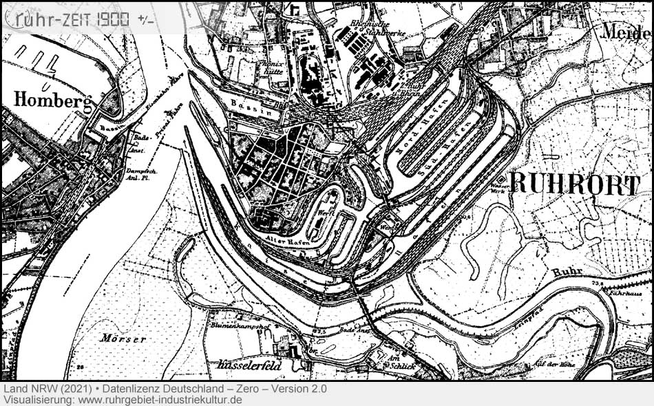 Hafen Ruhrort um 1900