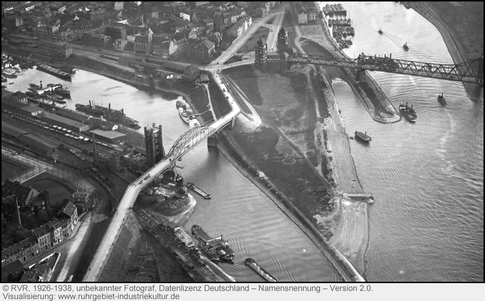 Hafen Ruhrort in den 1930er Jahren