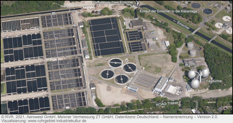 Kläranlage Emschermündung Luftbild