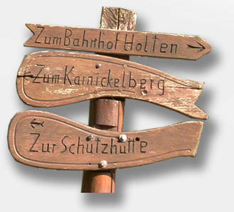 Schild zum Karnickelberg