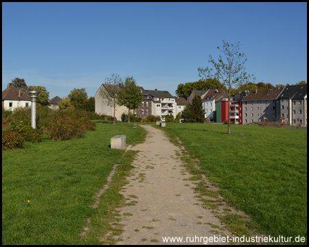 Heute befindet sich hier eine Grünanlage