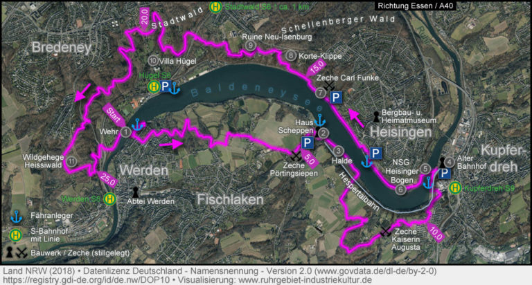 Der Baldeneysee in Essen - Industriekultur im Ruhrgebiet