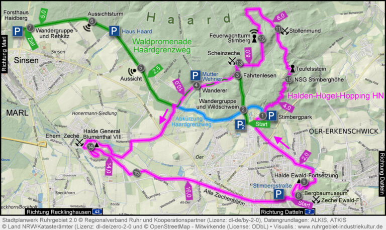 Waldpromenade und Halden-Hügel-Hopping in der Haard