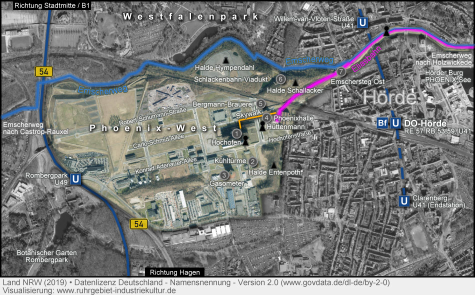 Luftbild Phoenix-West in Dortmund