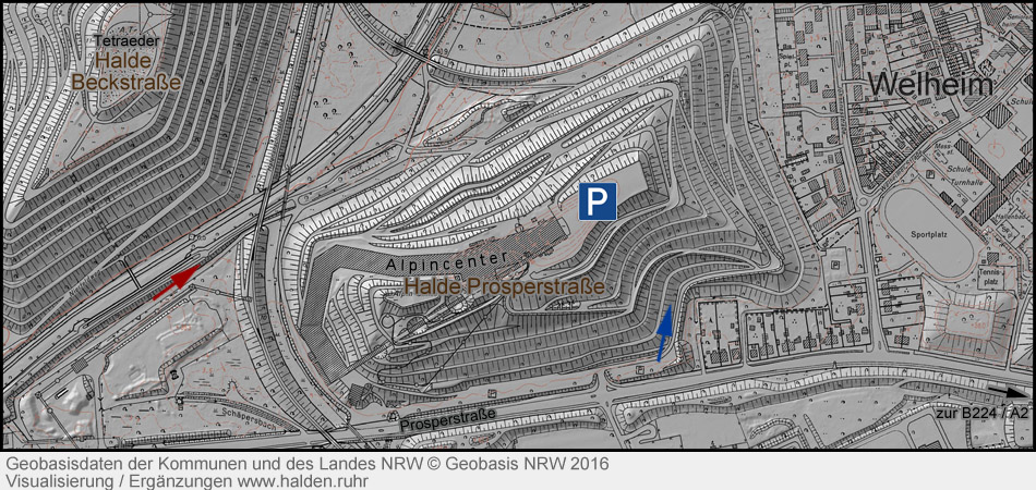 Karte Halde Prosperstraße