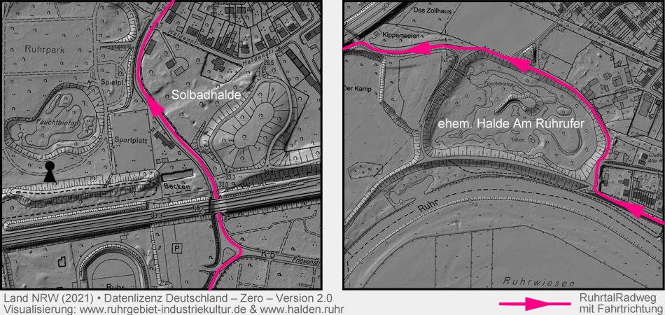 Karte Solbadhalde, Ruhruferhalde