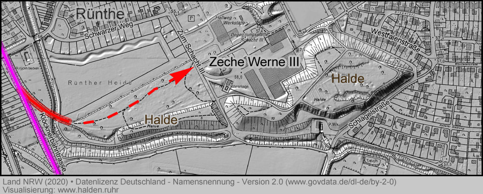 Karte Halde Werne III