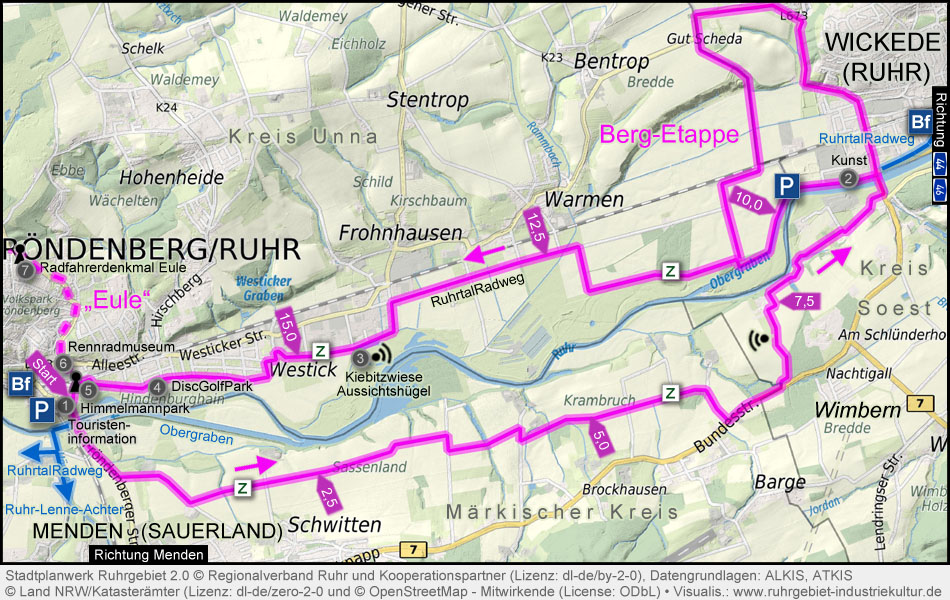 Übersichtskarte Zabel-Route