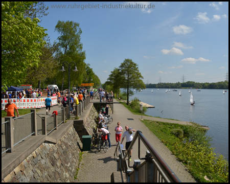 Viel Leben bei bestem Wetter am Kemnader See