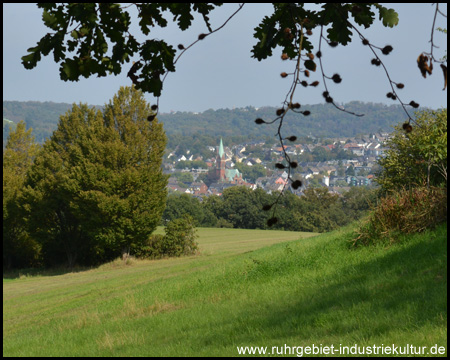 Ausblick auf Werden am Kutschenweg