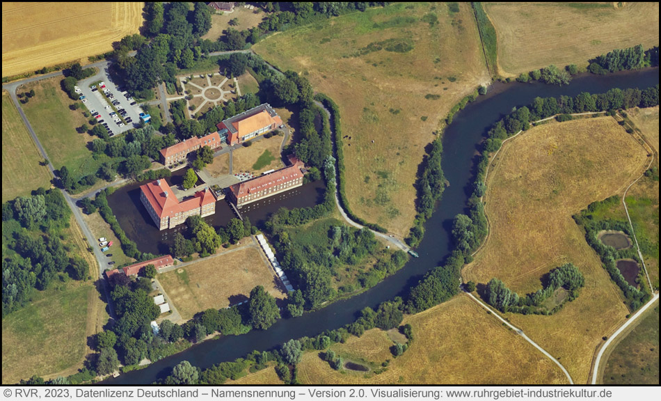 Luftbild vom Schloss Oberwerries