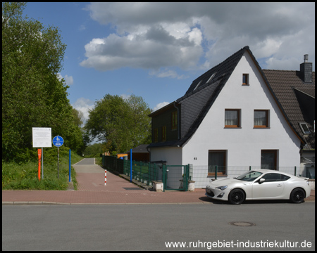 Beginn des ausgebauten Radwegs